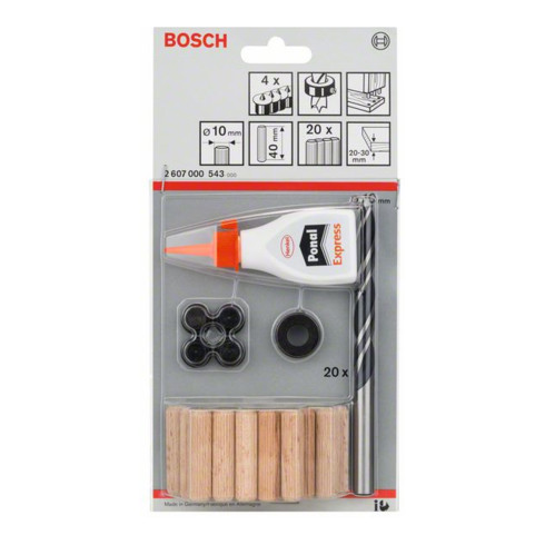 Bosch Holzdübel-Set 27-teilig 10 mm 40 mm
