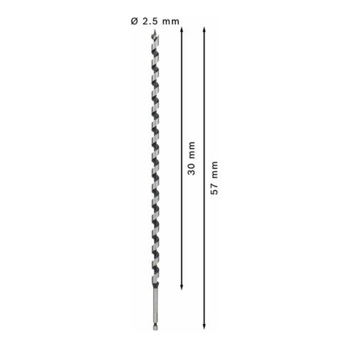 Bosch Holzschlangenbohrer Sechskant 12 x 385 x 450 mm d 6,35 mm