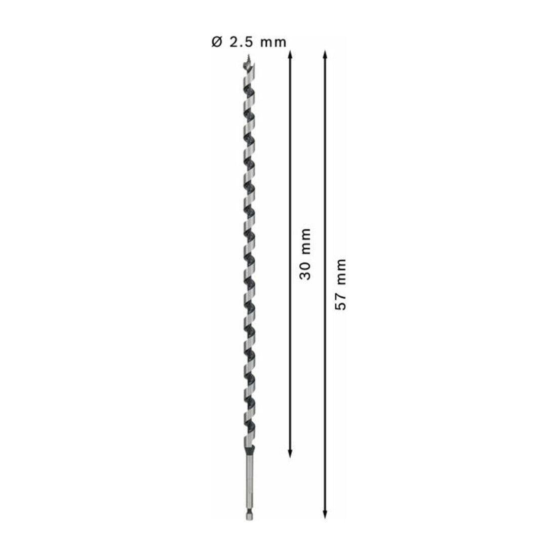 Bosch Holzschlangenbohrer Sechskant 12 x 385 x 450 mm d 6,35 mm