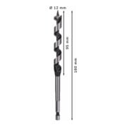 Bosch Holzschlangenbohrer Sechskant 12 x 95 x 160 mm d 6,35 mm-2