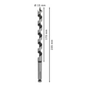 Bosch Holzschlangenbohrer Sechskant 15 x 170 x 235 mm d 11,1 mm-5