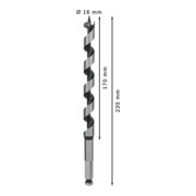 Bosch Holzschlangenbohrer Sechskant 16 x 170 x 235 mm d 11,1 mm-5