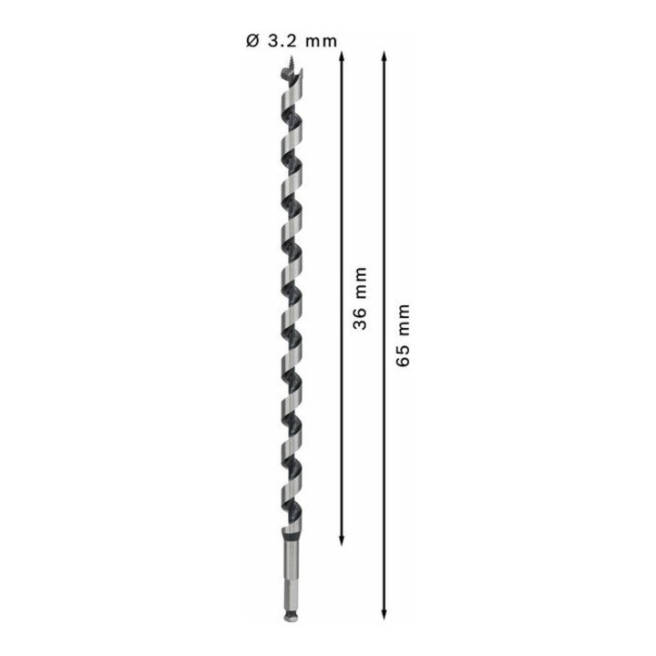 Bosch Holzschlangenbohrer Sechskant 18 x 385 x 450 mm d 11,1 mm