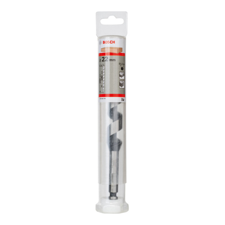 Bosch Holzschlangenbohrer Sechskant 22 x 95 x 160 mm d 11,1 mm