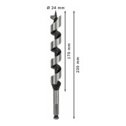 Bosch Holzschlangenbohrer Sechskant 24 x 170 x 235 mm d 11,1 mm-5
