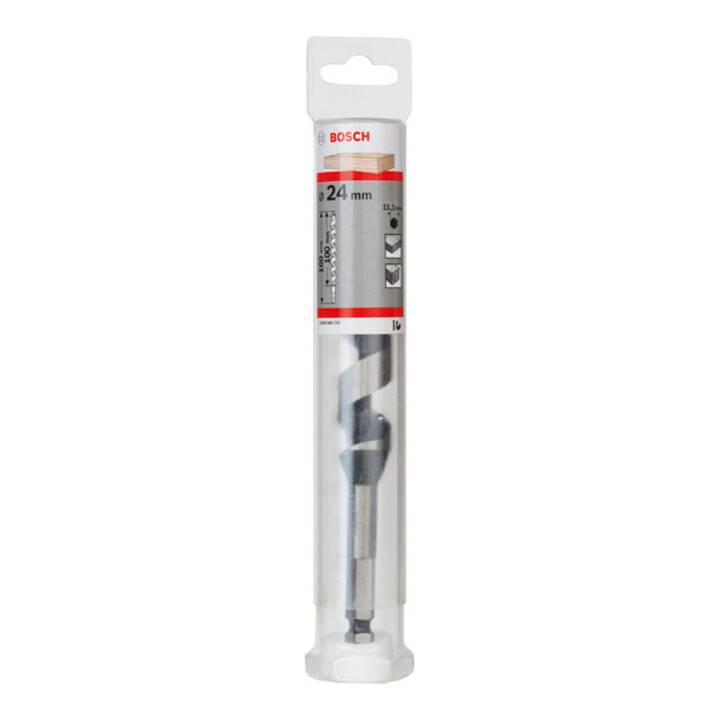 Bosch Holzschlangenbohrer Sechskant 24 x 95 x 160 mm d 11,1 mm