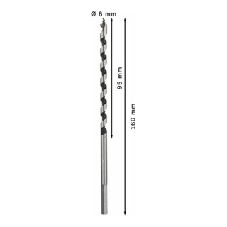 Bosch Holzschlangenbohrer mit Sechskantschaft