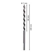 Bosch Holzschlangenbohrer Sechskant 7 x 95 x 160 mm d 5,6 mm-5