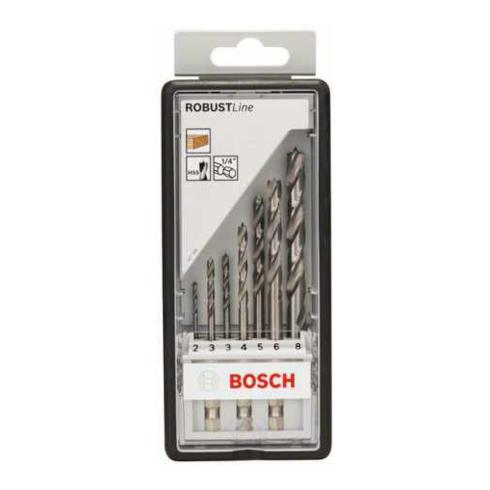 Bosch Holzspiralbohrer-Set Robust Line, 1/4-Sechskantschaft, 2 - 8 mm''