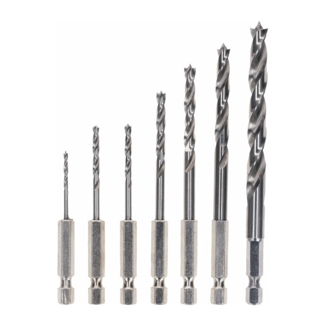 Bosch Holzspiralbohrer-Set Robust Line 1/4"-Sechskantschaft 7-teilig 2 - 8 mm
