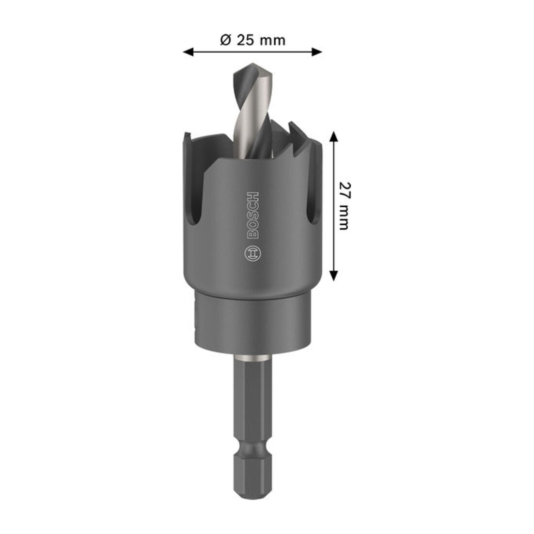 Bosch Hout- en gipsplaatgatzaag met opzethouder, 25 x 27 mm