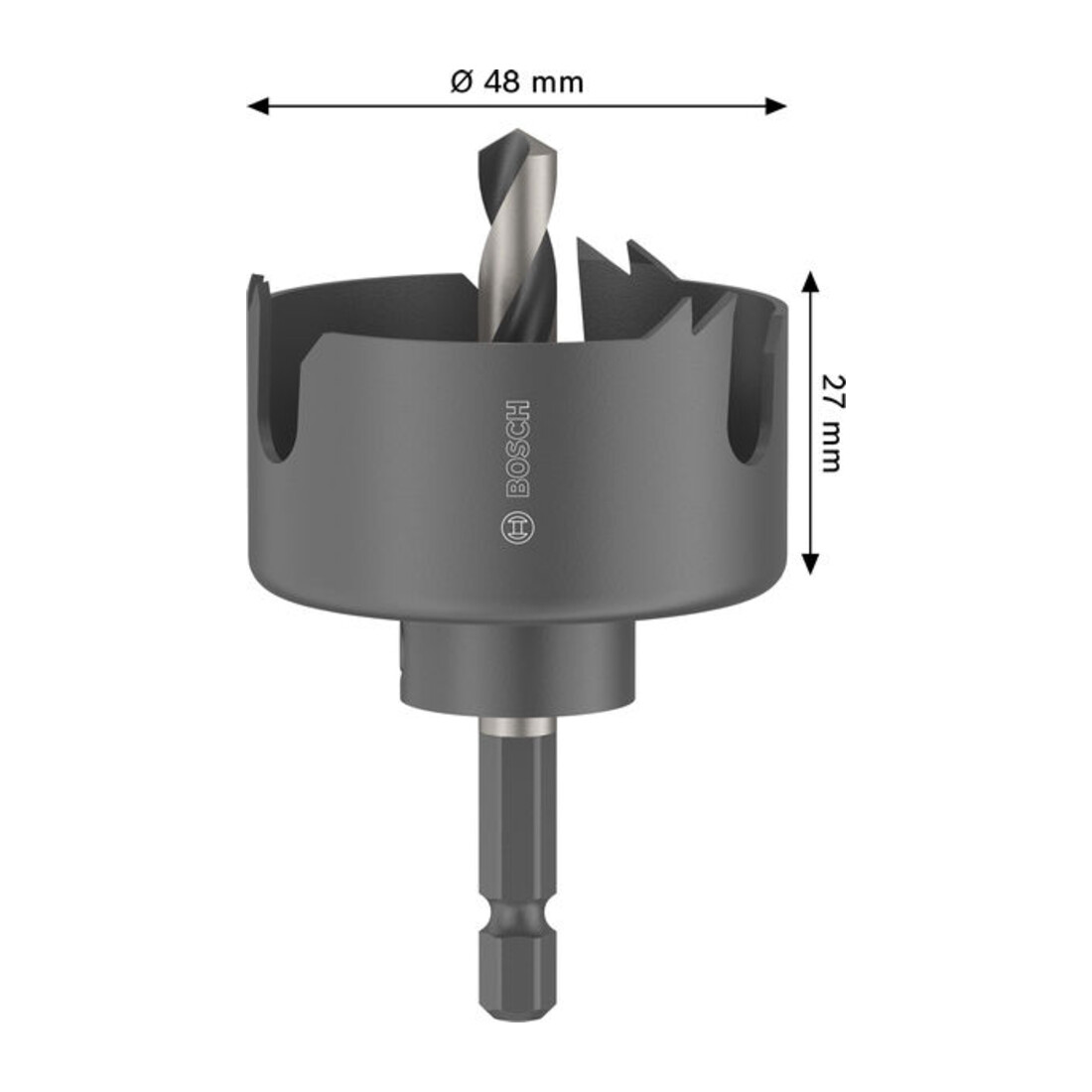 Bosch Hout- en gipsplaatgatzaag met opzethouder, 48 x 27 mm
