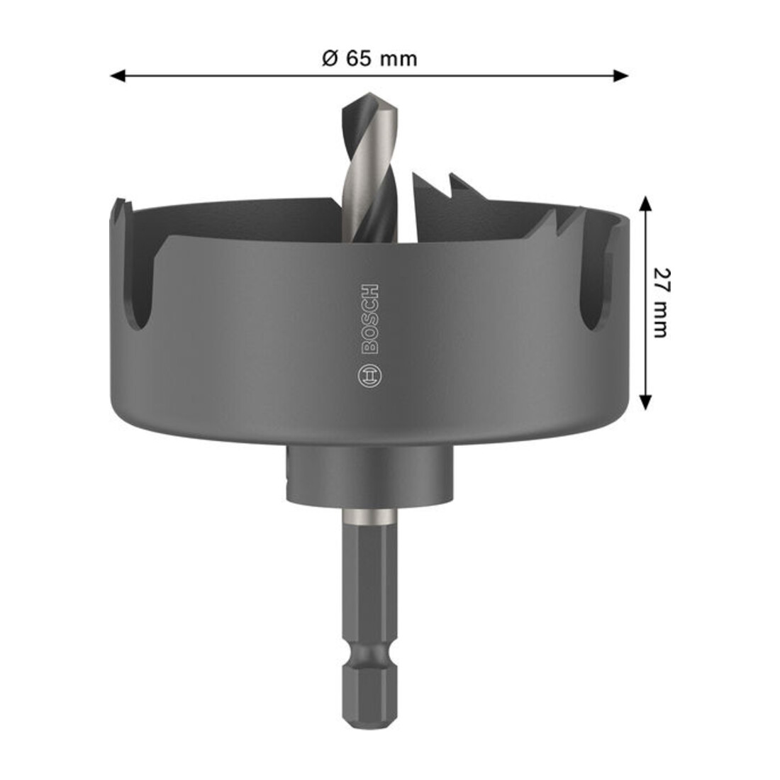 Bosch Hout- en gipsplaatgatzaag met opzethouder, 65 x 27 mm