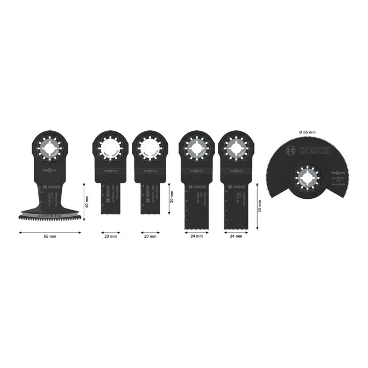 Bosch Hout- en zachtmetaalbladset voor oscillerende multitools, 6-dlg.