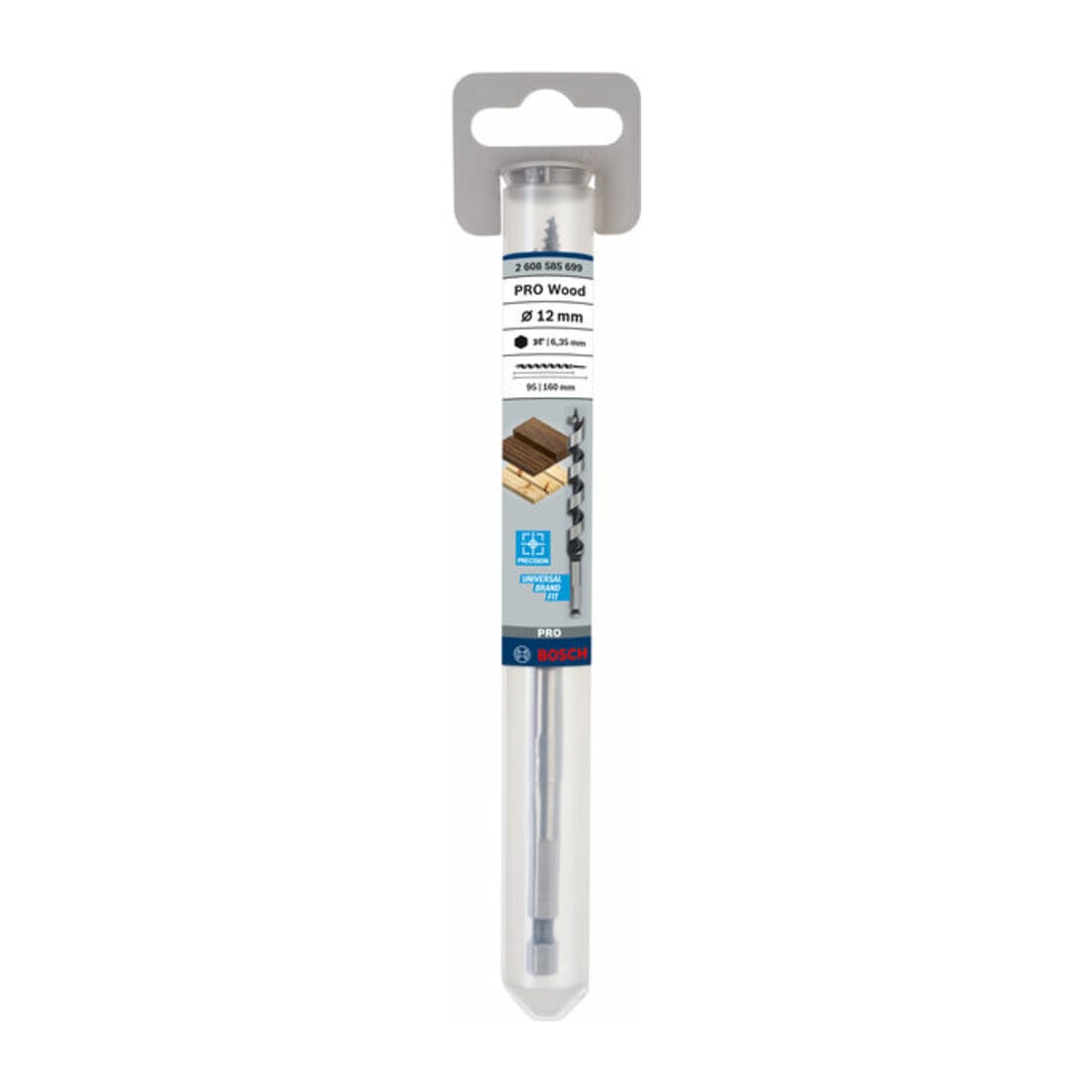 Bosch houtboor zeskant 12 x 95 x 160 mm d 6,35 mm