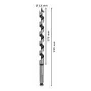 Bosch houtboor zeskant 15 x 170 x 235 mm d 11,1 mm-5