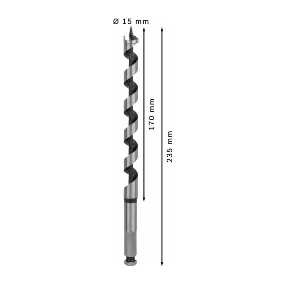 Bosch houtboor zeskant 15 x 170 x 235 mm d 11,1 mm