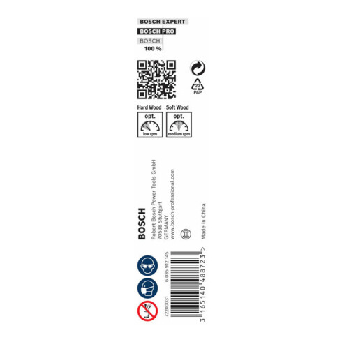 Bosch houtboor zeskant 15 x 95 x 160 mm d 11,1 mm