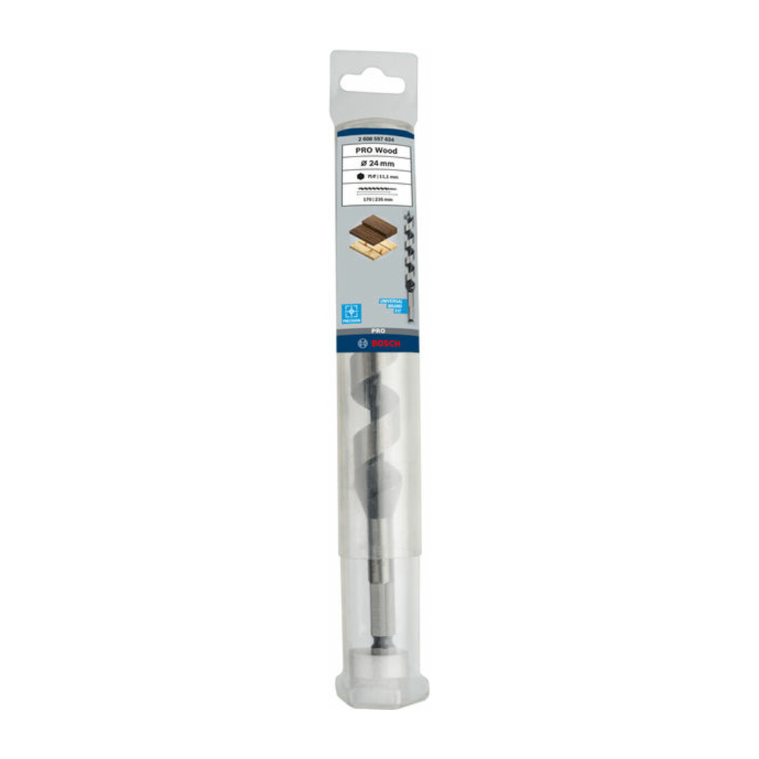 Bosch houtboor zeskant 24 x 170 x 235 mm d 11,1 mm