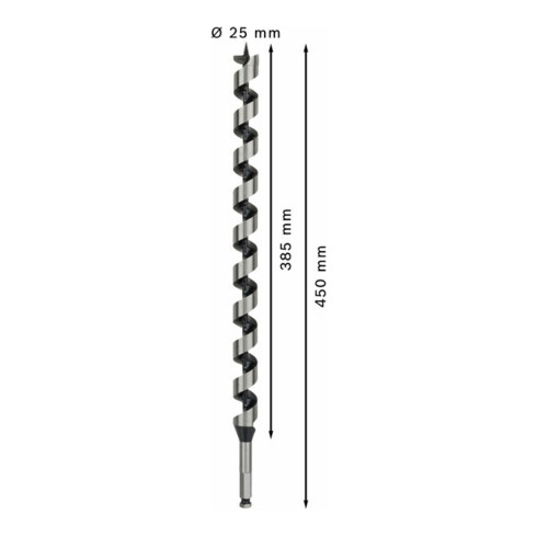 Bosch houtboor zeskant 25 x 385 x 450 mm d 11,1 mm