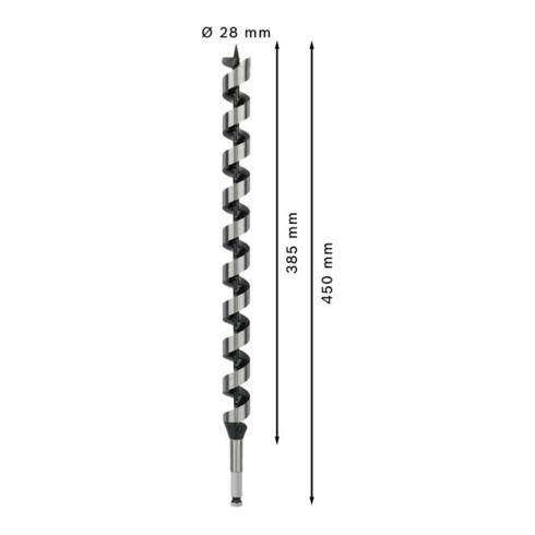 Bosch houtboor zeskant 28 x 385 x 450 mm d 11,1 mm