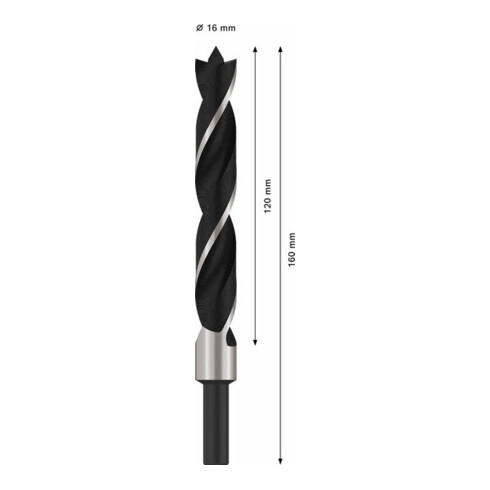Bosch houtspiraalboor standaard 16 x 100 x 160 mm d 10 mm