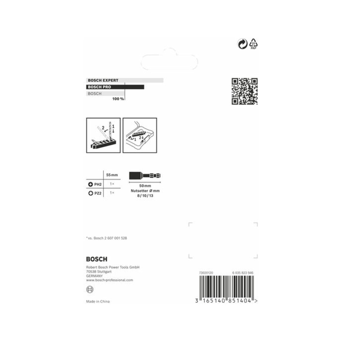 Bosch Impact Control 5-delige schroevendraaier bit en socket set