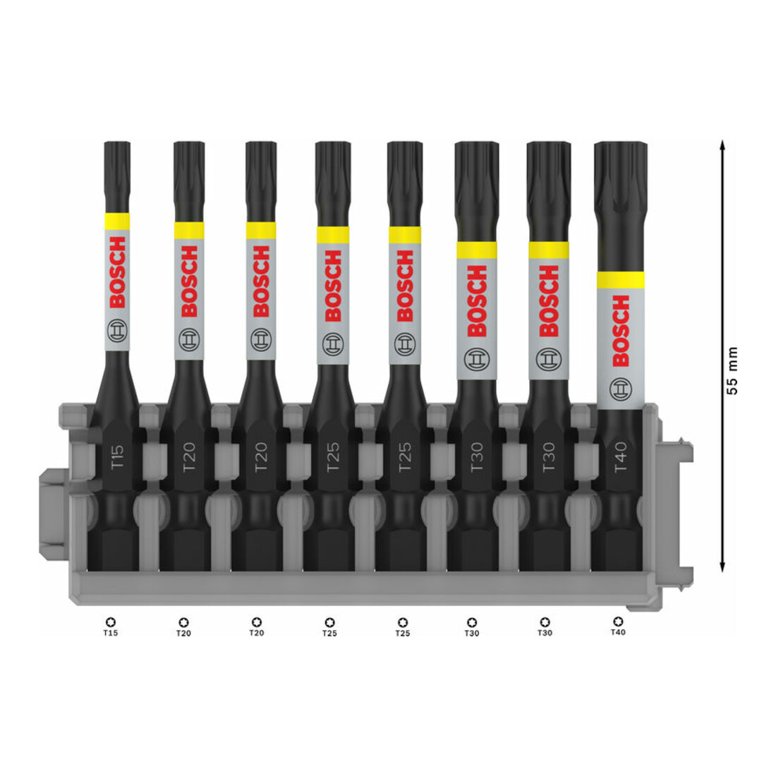 Bosch Impact Control 8-delige schroevendraaier bitset 1 x T15 T40 2x T20 T25 T30 50 mm