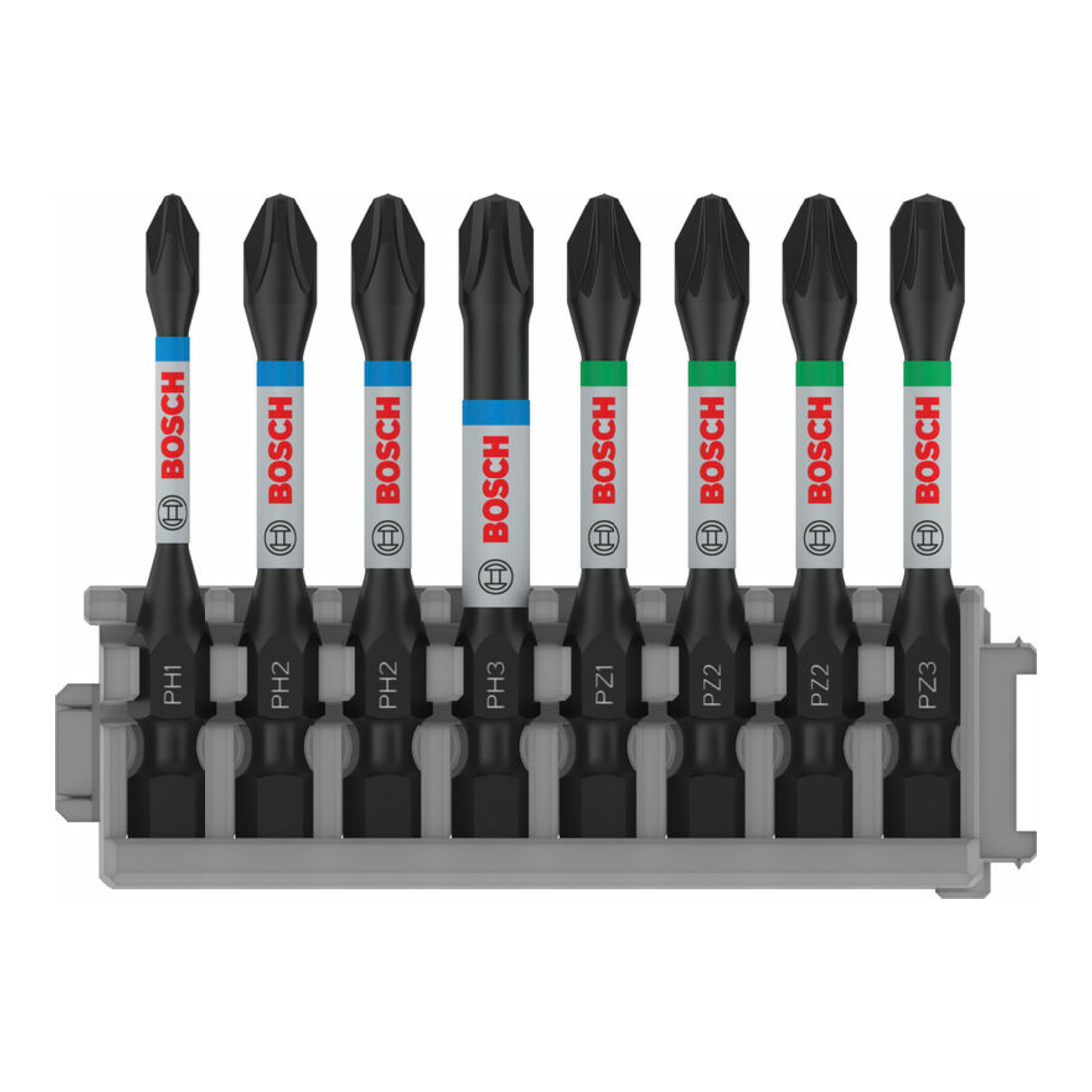 Bosch Impact Control 8-delige schroevendraaier bitset PH1 3x PH2 PH3 2 x PZ2 PZ3 50 mm