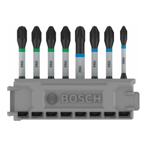 Bosch Impact Control 8-delige schroevendraaier bitset PH1 3x PH2 PH3 2 x PZ2 PZ3 50 mm