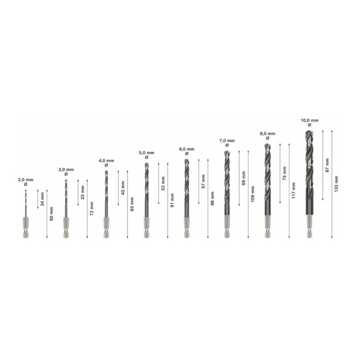 Bosch Impact Control HSS-Spiralbohrer-Set 8-teilig