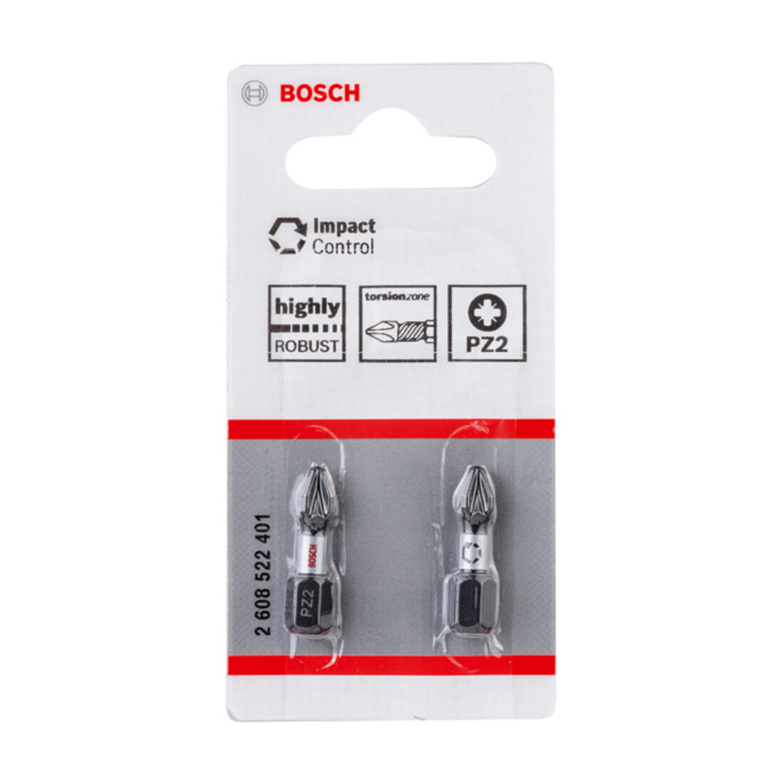 Bosch Impact Control Schrauberbit, 25 mm, 2xPZ2. Für Schraubendreher