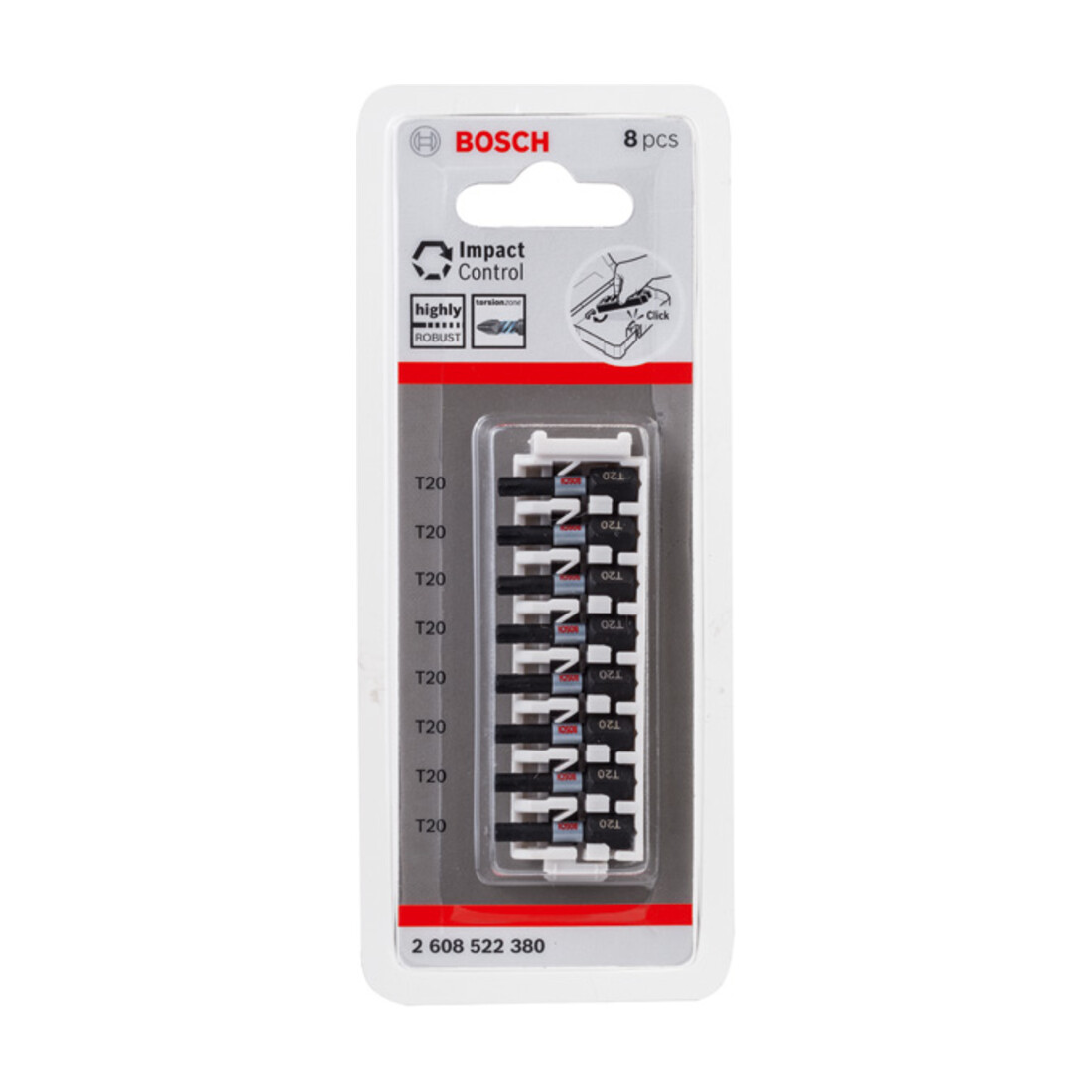 Bosch Impact Control Schrauberbitpack 8-teilig mit T20 25 mm