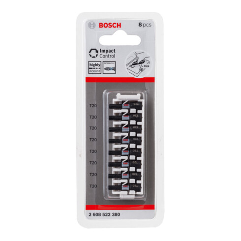 Bosch Impact Control Schrauberbitpack 8-teilig mit T20 25 mm