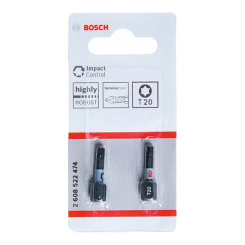 Bosch Impact Control T20 Insert Bits