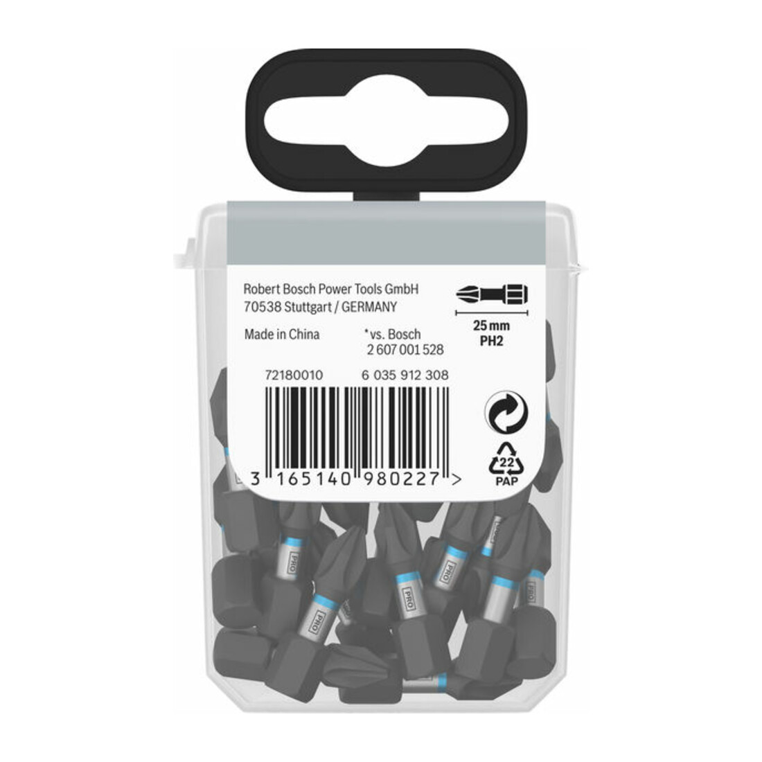 Bosch Impact PH2 25 mm 25 pièces. Pour tournevis