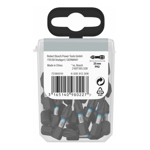 Bosch Impact PH2 25 mm 25 pz. Per cacciaviti