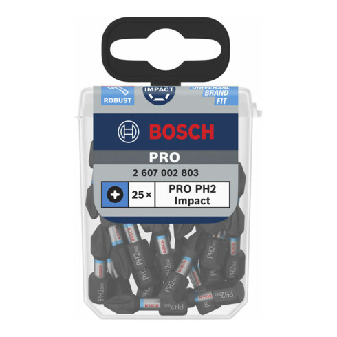 Bosch Impact PH2 25 mm 25 Stück. Für Schraubendreher