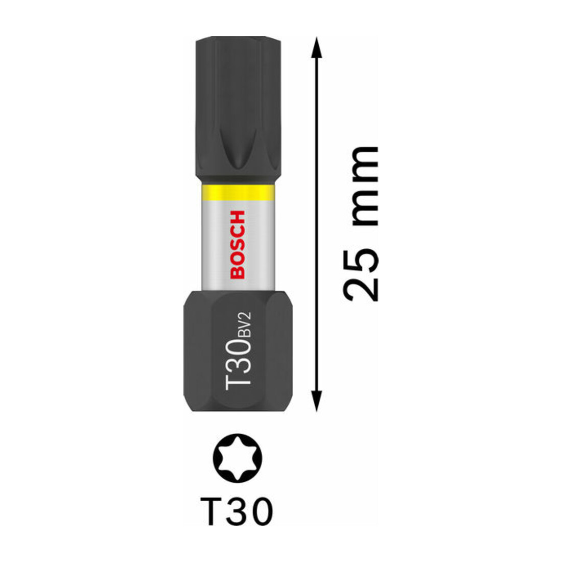 Bosch Impact T30 25 mm 25 pezzi per cacciavite
