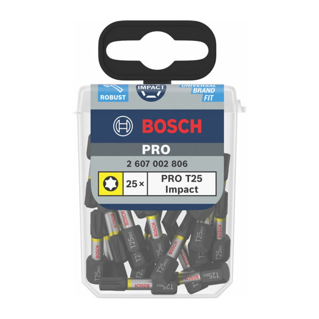 Bosch Inserti Impact T25 25 mm, 25 pezzi per cacciavite