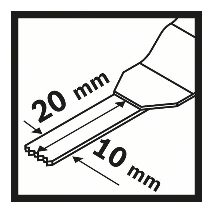 Bosch invalzaagblad HCS AIZ 10 EC hout, 30 x 20 mm, doe-het-zelf