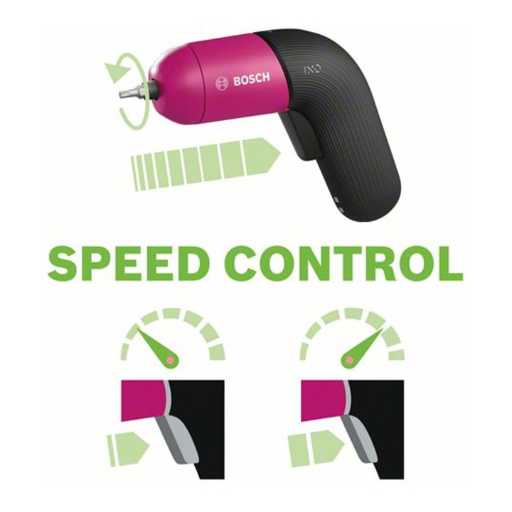 Bosch IXO draadloze schroevendraaier Colour Edition, accu- micro USB oplader, bit starter set