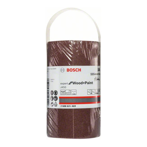 Bosch Rullo abrasivo J450 Expert for Wood and Paint, 115mmx5m 180