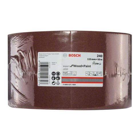 Bosch Rullo abrasivo J450 Expert for Wood and Paint, 115mmx50m 240