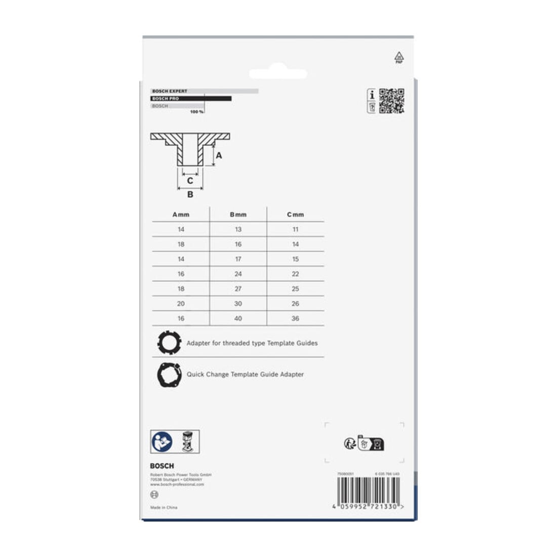Bosch Jeu de bagues de copiage 9 pcs pour fraiseurs