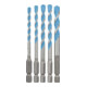 Bosch Jeu de forets à percussion HEX-9 5 pcs 4/5/6/8 mm MultiConstruction EXPERT-2