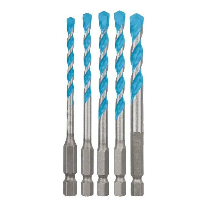 Bosch Jeu de forets à percussion HEX-9 5 pcs 4/5/6/8 mm MultiConstruction EXPERT