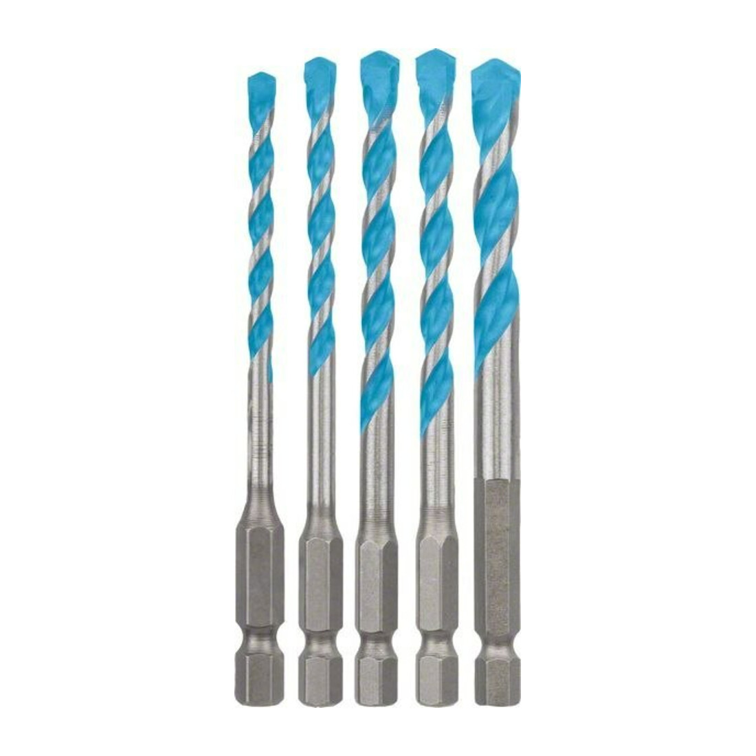 Bosch Jeu de forets à percussion HEX-9 5 pcs 4/5/6/8 mm MultiConstruction EXPERT