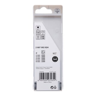 Bosch Jeu de forets hexagonaux HSS PointTeQ, 5 pcs 2/3/4/5/6 mm