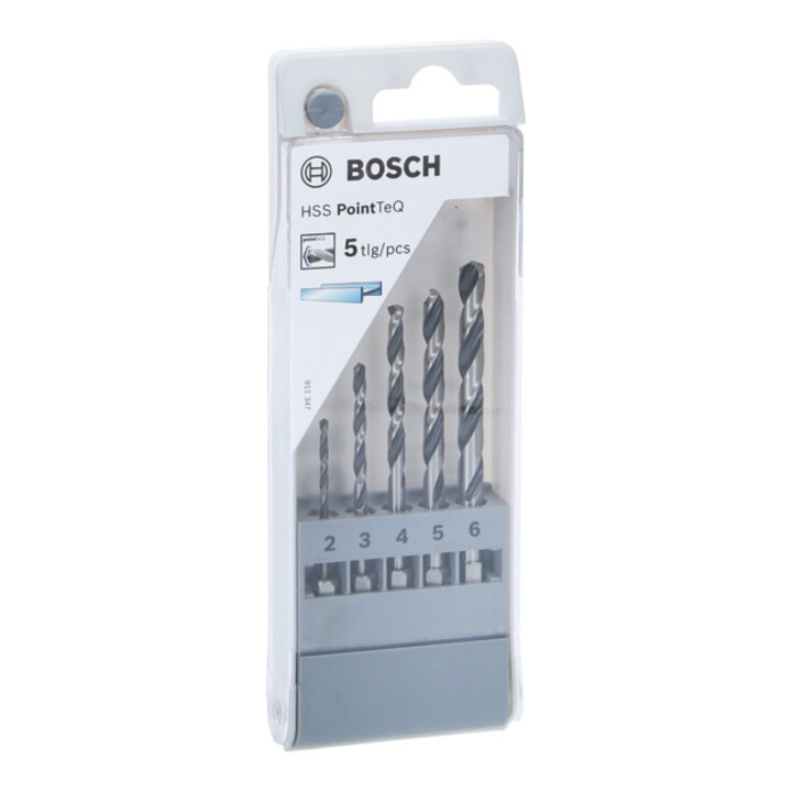 Bosch Jeu de forets hexagonaux HSS PointTeQ, 5 pcs 2/3/4/5/6 mm